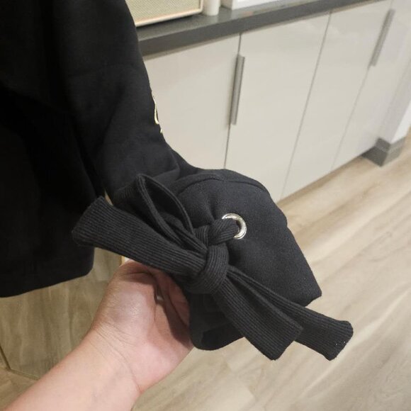 W Concept Korean Oversize [UNISEX] BLACK FEELING PINK HOODIE - Picture 4 of 6